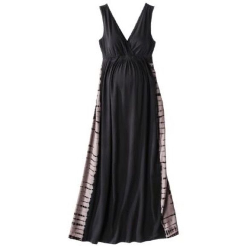 Black tie dye maternity maxi Small Liz Lange